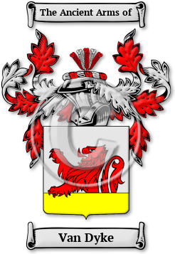 Van Dyke Family Crest Download (jpg) Legacy Series - 150 DPI